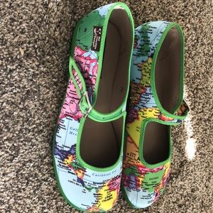 Chocolaticas or hot chocolate design map shoes